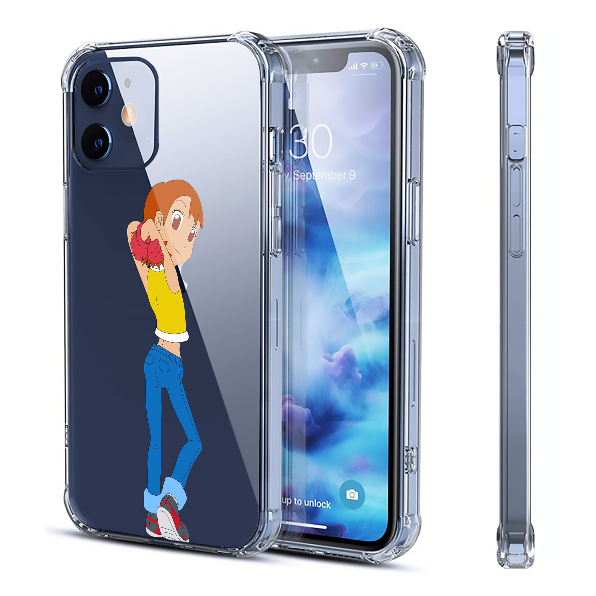 （画像用） Digimon デジタルモンスター/デジモン 【iPhone 12シリーズ対応】透明スマホケース（クリアソフトケース）